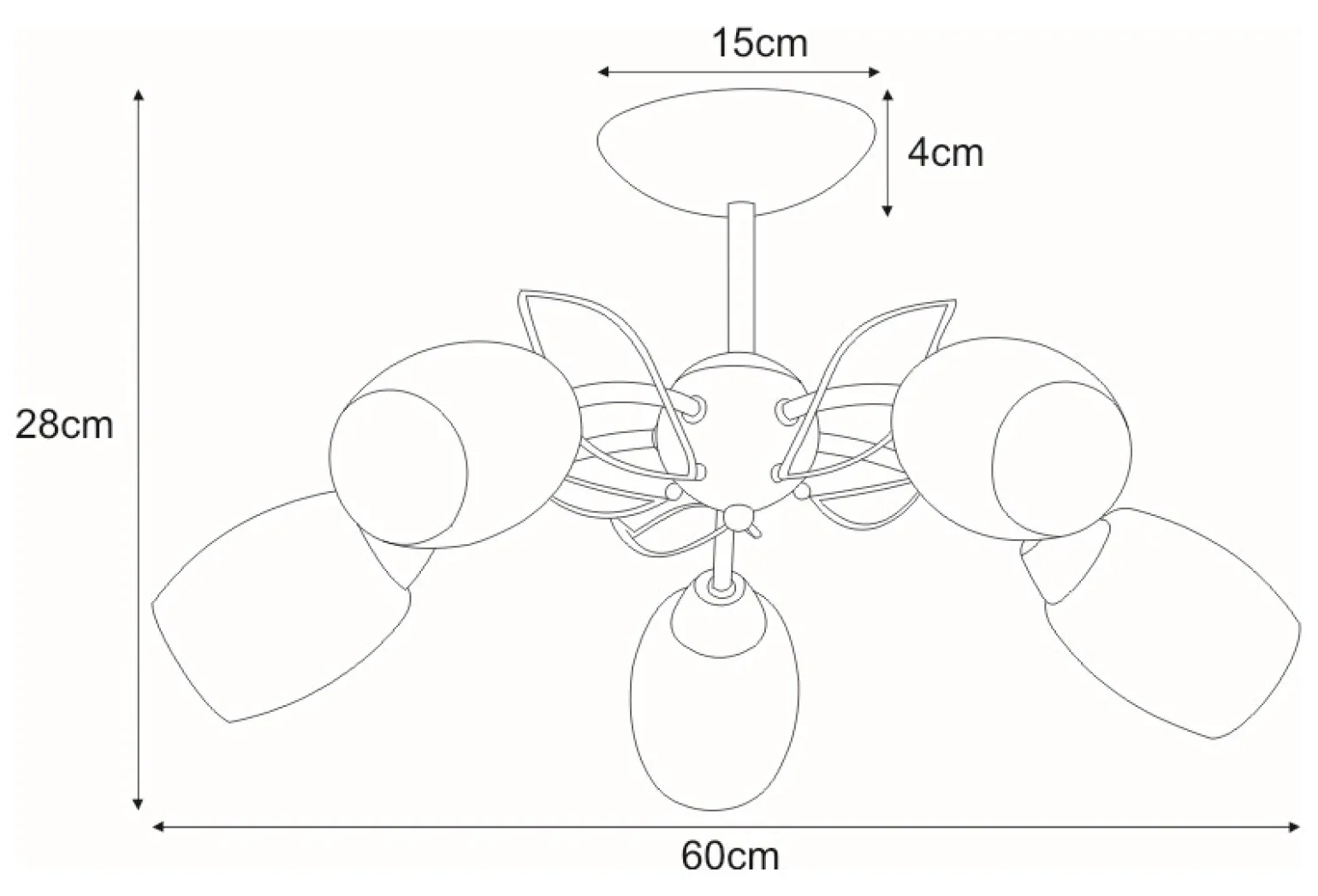 Sklep Kaja Lampa do nowoczesnego salonu K-JSL-6093/5 CHR XENA | Kaja Oświetlenie