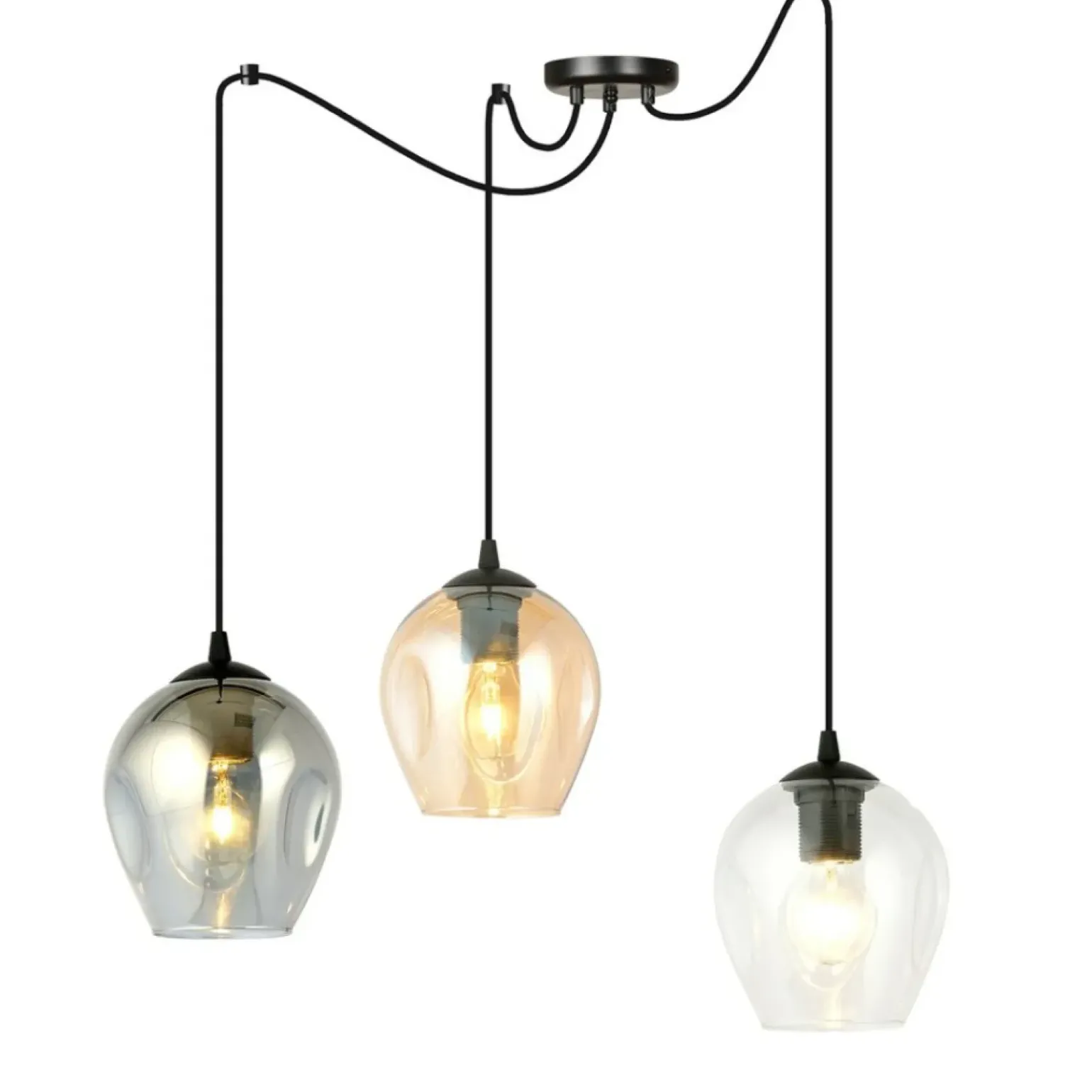 Best Sale Lampa do podwieszania z kolorowymi kloszami 759/3 LEVEL | Kaja Żyrandole Nowoczesne