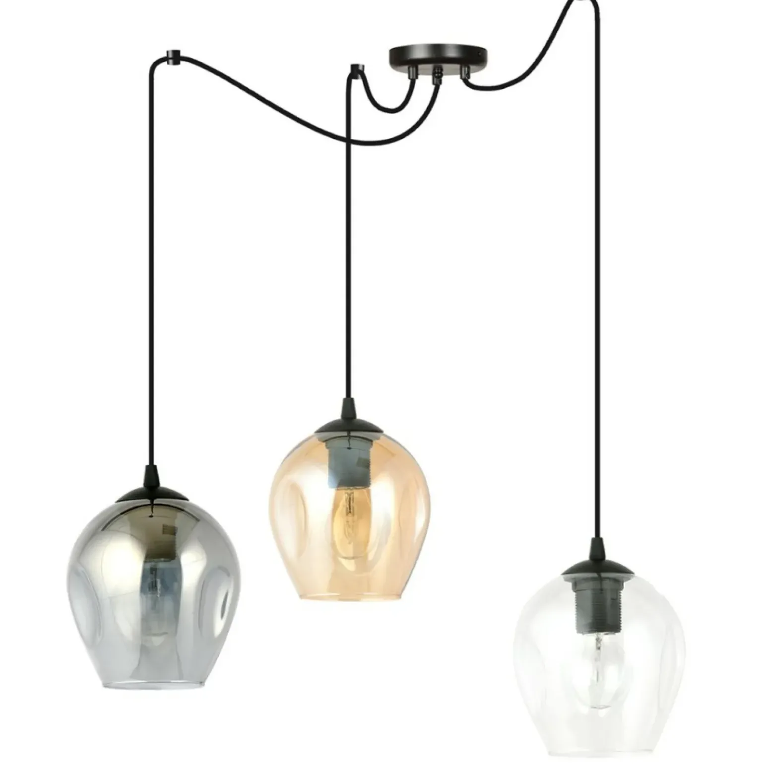 Best Sale Lampa do podwieszania z kolorowymi kloszami 759/3 LEVEL | Kaja Żyrandole Nowoczesne