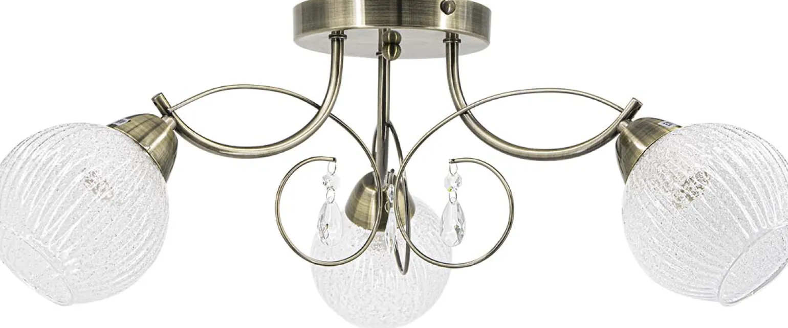 Sklep Kaja Lampa do salonu antyczne złoto E27 8964/3 21QG WENUS | Kaja