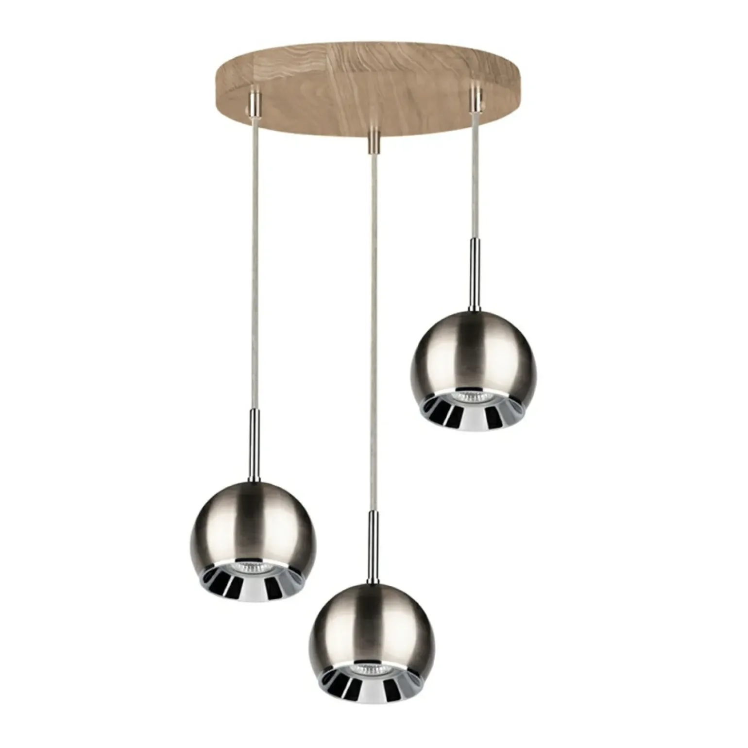New Lampa do sypialni w stylu rustykalnym 5141374R BALL WOOD | Kaja Żyrandole Nowoczesne