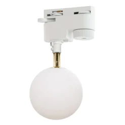 Sklep Kaja Lampa do szyny natynkowej, biała kula ZM 9050WH SZ.JEDNOOBWODOWA