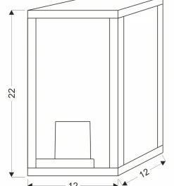 Sklep Kaja Lampa elewacyjna, geometryczna kostka 21-32270 HOYA | Kaja Oświetlenie