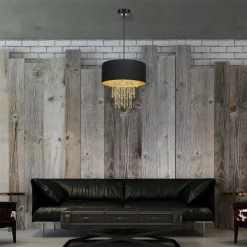 Sklep Kaja Lampa glamour w kolorze czerni i złota MLP6441 z serii ALMERIA | Kaja Oświetleni