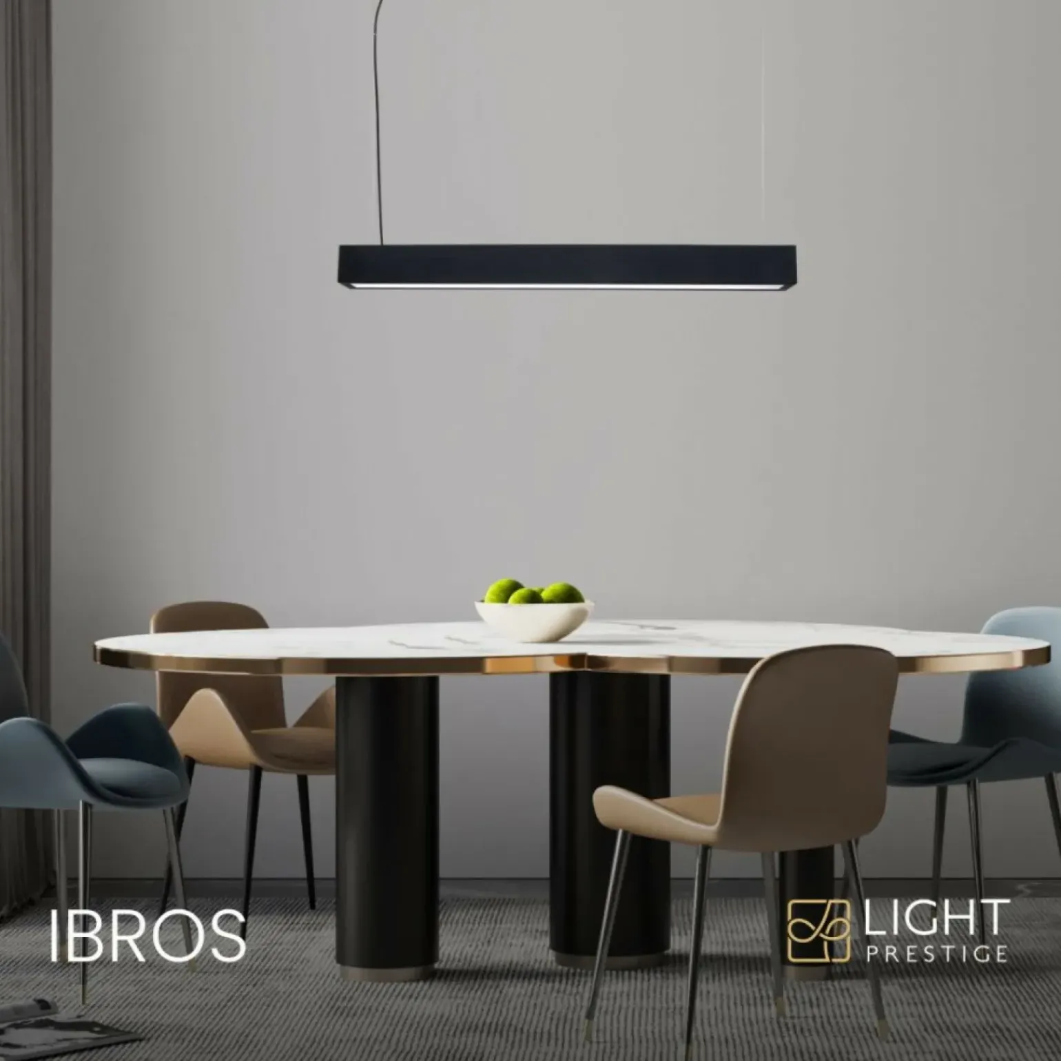 Fashion Lampa LED nad stół 4000K LP-7001/1P 20 BK-63 18/4 IBROS | Kaja Żyrandole Nowoczesne