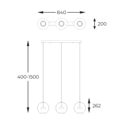 Online Lampa LED o klasycznym kształcie P0428-03J-B5AC ENCELADUS | Kaja Żyrandole Nowoczesne