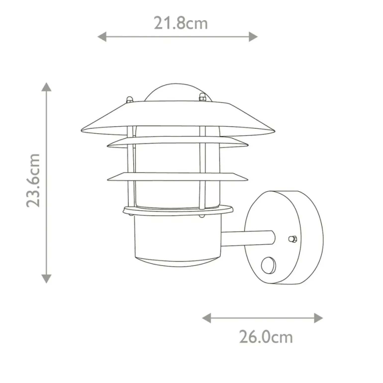 Sklep Kaja Lampa naścienna z czujnikiem ruchu HELSINGOR-PIR-BK z serii HELSINGOR