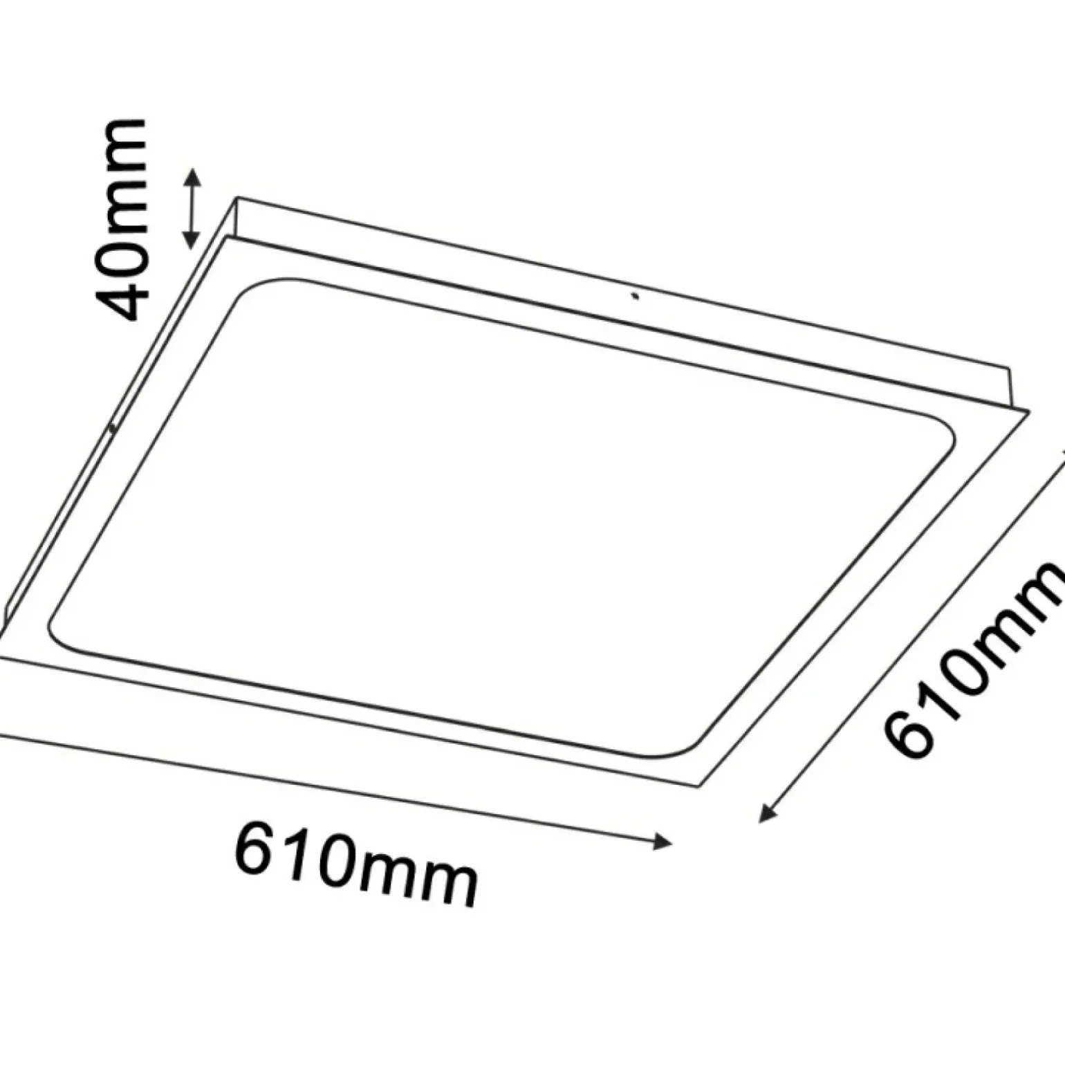 Sklep Kaja Lampa natynkowa do salonu 61x61cm 3000K ANT 1056 HIKA | Kaja