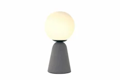 Sklep Kaja Lampa nocna z betonu z mlecznym kloszem AZ3463 NEWTON | Kaja