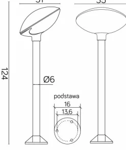 Sklep Kaja Lampa ogrodowa do oświetlenia podjazdu, gwint E27 TAO 2 z serii TAO | Kaja Oświe