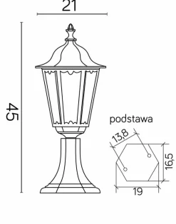 Sklep Kaja Lampa ogrodowa, jeden punkt światła K 4011/1/M z serii RETRO MIDI | Kaja Oświetl