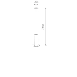 Sklep Kaja Lampa ogrodowa LED z białym, wąskim kloszem 11374 MIA LED | Kaja
