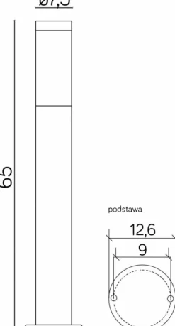 Sklep Kaja Lampa ogrodowa o klasycznym wyglądzie ST 022-650 BL z serii INOX | Kaja Oświetle