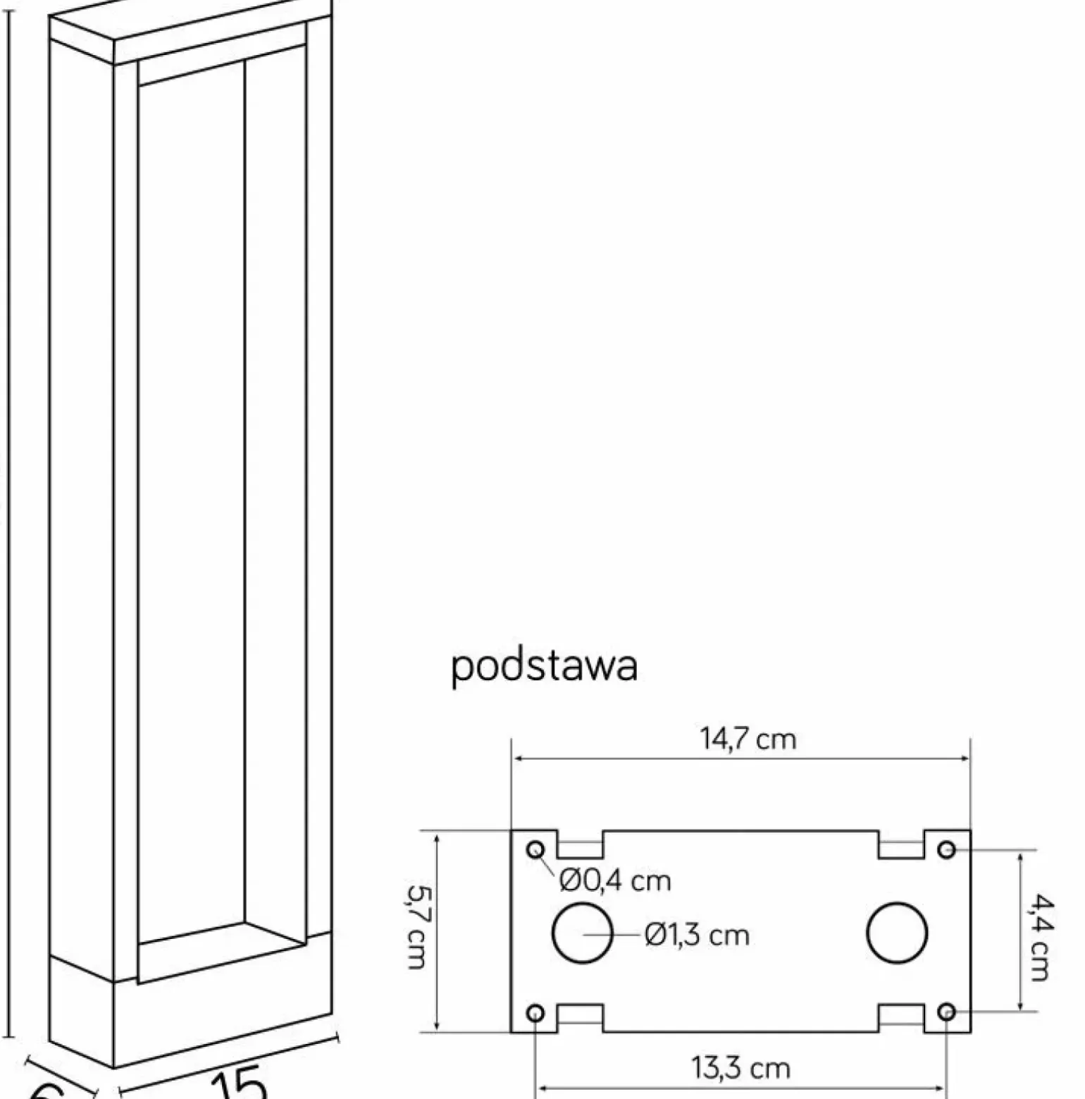 Sklep Kaja Lampa ogrodowa o wysokości 80cm, ledowa YB19502 z serii FORM | Kaja Oświetlenie