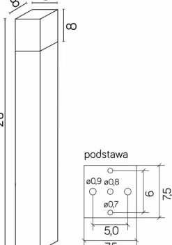 Sklep Kaja Lampa ogrodowa, oświetlenie wjazdu do garażu CB-830 AL z serii CUBE | Kaja Oświe