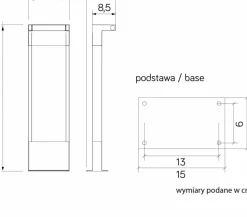 Sklep Kaja Lampa ogrodowa, regulacja kąta świecenia RT-580 z serii ROTA | Kaja Oświetlenie
