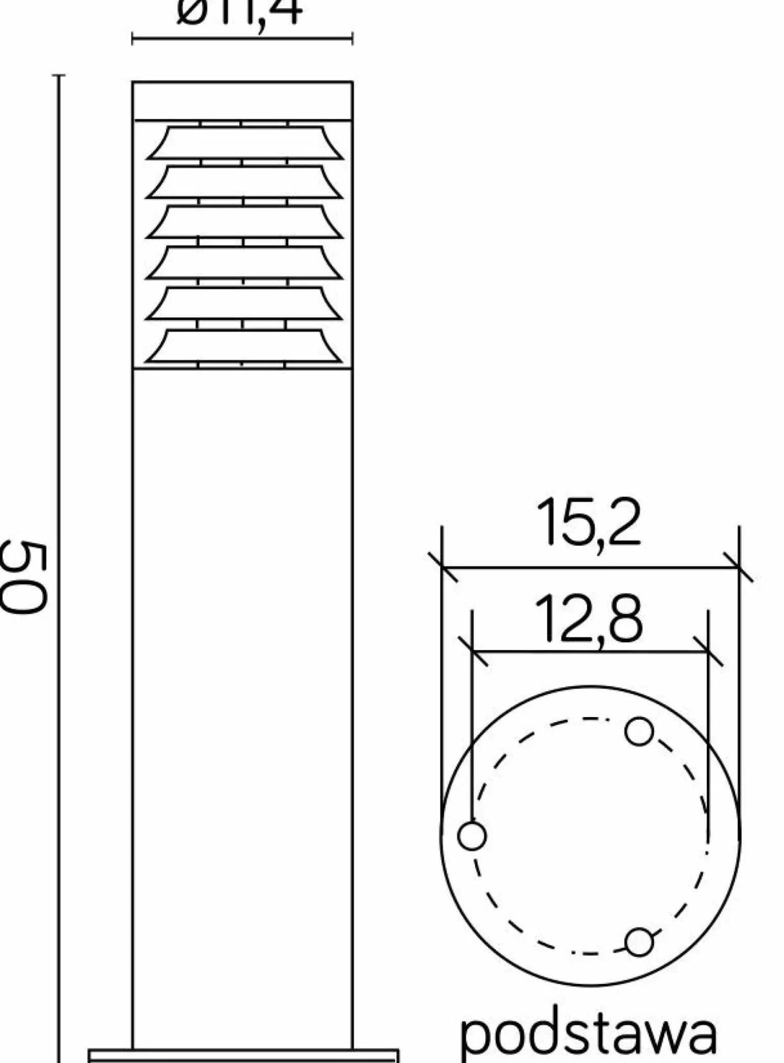 Sklep Kaja Lampa ogrodowa stalowa, oświetlenie dróg 91065L-500 z serii JOY | Kaja Oświetlen