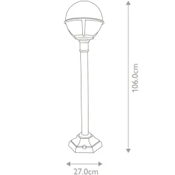 Sklep Kaja Lampa ogrodowa stojąca, czarna GLENBEIGH-PILLAR z serii GLENBEIGH