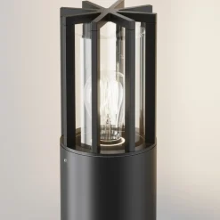 Sklep Kaja Lampa ogrodowa stojąca, czarny kolor O453FL-01GF z serii BARREL