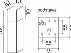 Sklep Kaja Lampa ogrodowa stojąca, kolor aluminium CB-MAX 400 AL z serii CUBE MAX | Kaja Oś