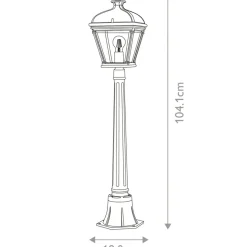 Sklep Kaja Lampa ogrodowa, stojąca, metrowa BAYVIEW-4M-BK z serii BAYVIEW