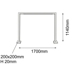Sklep Kaja Lampa ogrodowa stojąca ramka 114cm ANT 9937 TAKETA | Kaja Oświetlenie