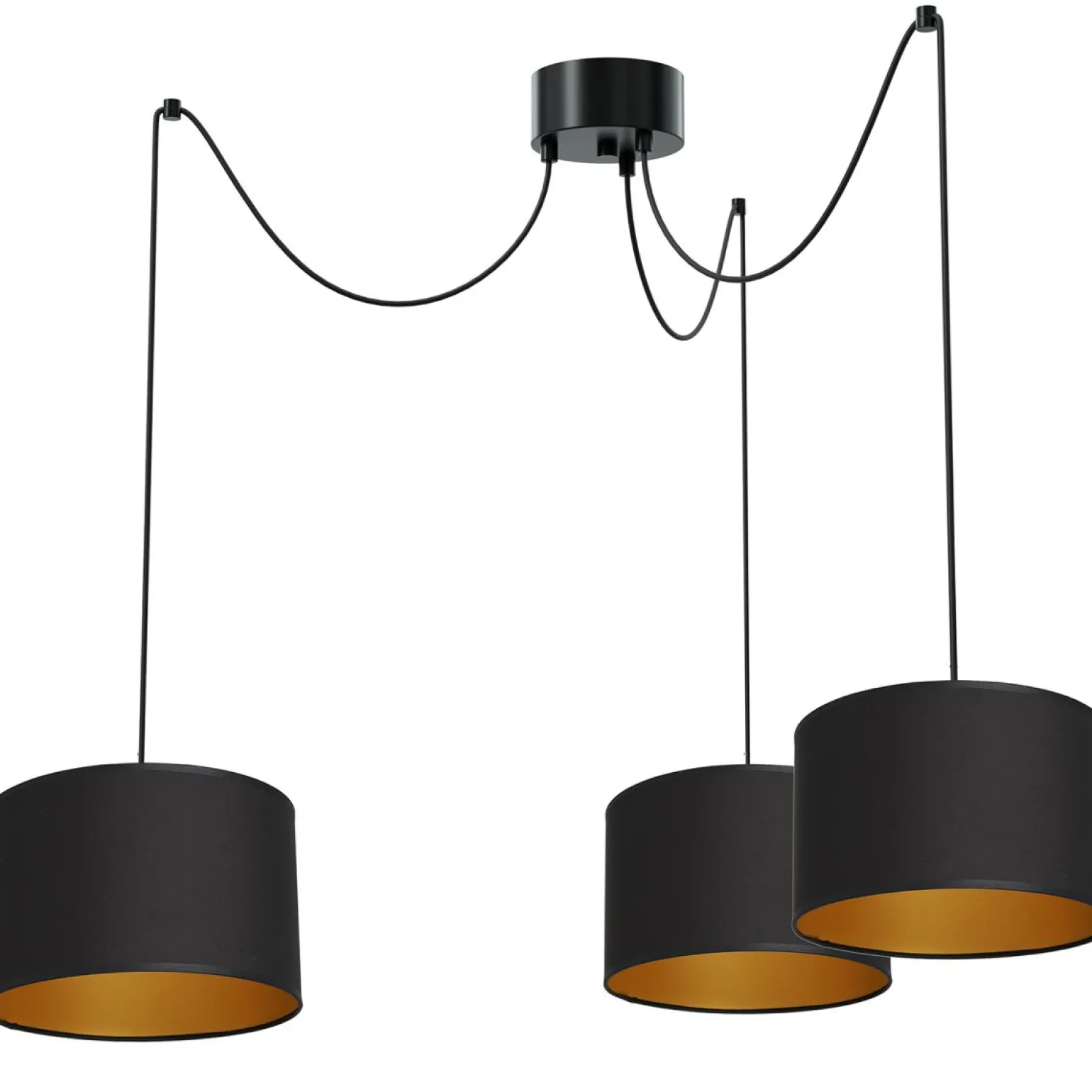 Sklep Kaja Lampa pająk z czarno-złotymi abażurami LX 4086 SPINDEL SHADE | Kaja