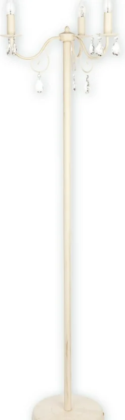 Sklep Kaja Lampa podłogowa antyczna biel O1959 AB VELIO | Kaja Oświetlenie