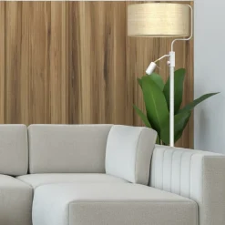 Sklep Kaja Lampa podłogowa do sypialni, z abażurem MLP7492 z serii MARSHALL | Kaja Oświetle