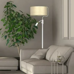 Sklep Kaja Lampa podłogowa do sypialni, z abażurem MLP7492 z serii MARSHALL | Kaja Oświetle