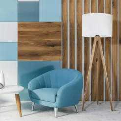 Sklep Kaja Lampa podłogowa na drewnianym trójnogu TK 16006 GRAND SOSNA | Kaja