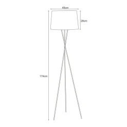 Sklep Kaja Lampa podłogowa prosty trójnóg K-4353 REMI BLACK | Kaja Oświetlenie