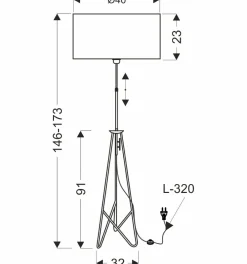 Sklep Kaja Lampa podłogowa trójnóg z abażurem 51-24077 FLOAT | Kaja Oświetlenie