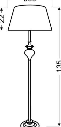 Sklep Kaja Lampa podłogowa w stylu glamour, do salonu 51-21420 z serii GILLENIA