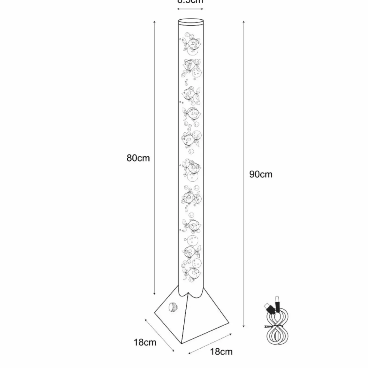 Sklep Kaja Lampa podłogowa w stylu retro, pływające rybki ZM 89244 AQUA | Kaja