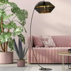 Sklep Kaja Lampa podłogowa wygięta w łuk, do salonu 1185/LP z serii MALIA | Kaja