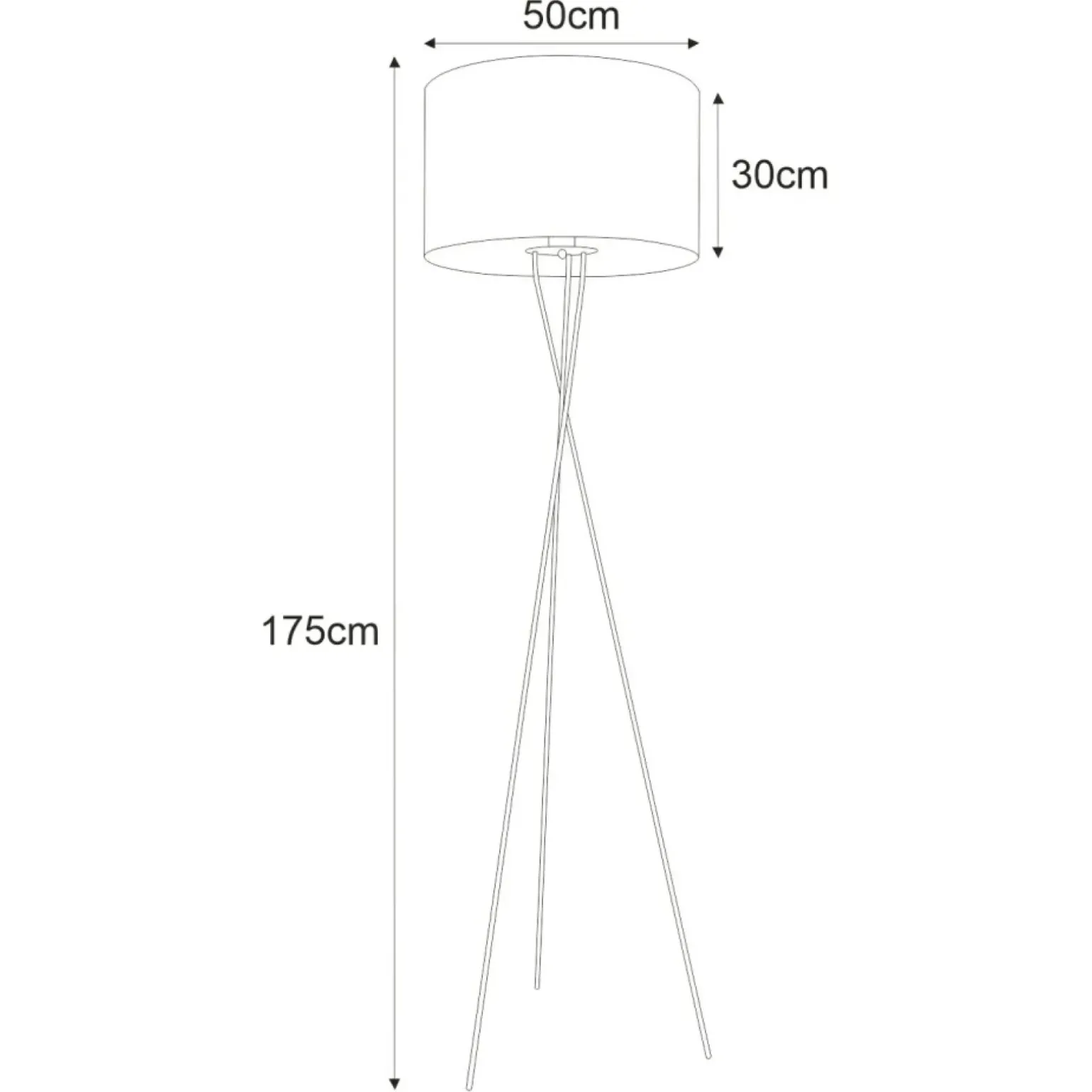Sklep Kaja Lampa podłogowa z abażurem na trójnogu K-4379 | Kaja Oświetlenie