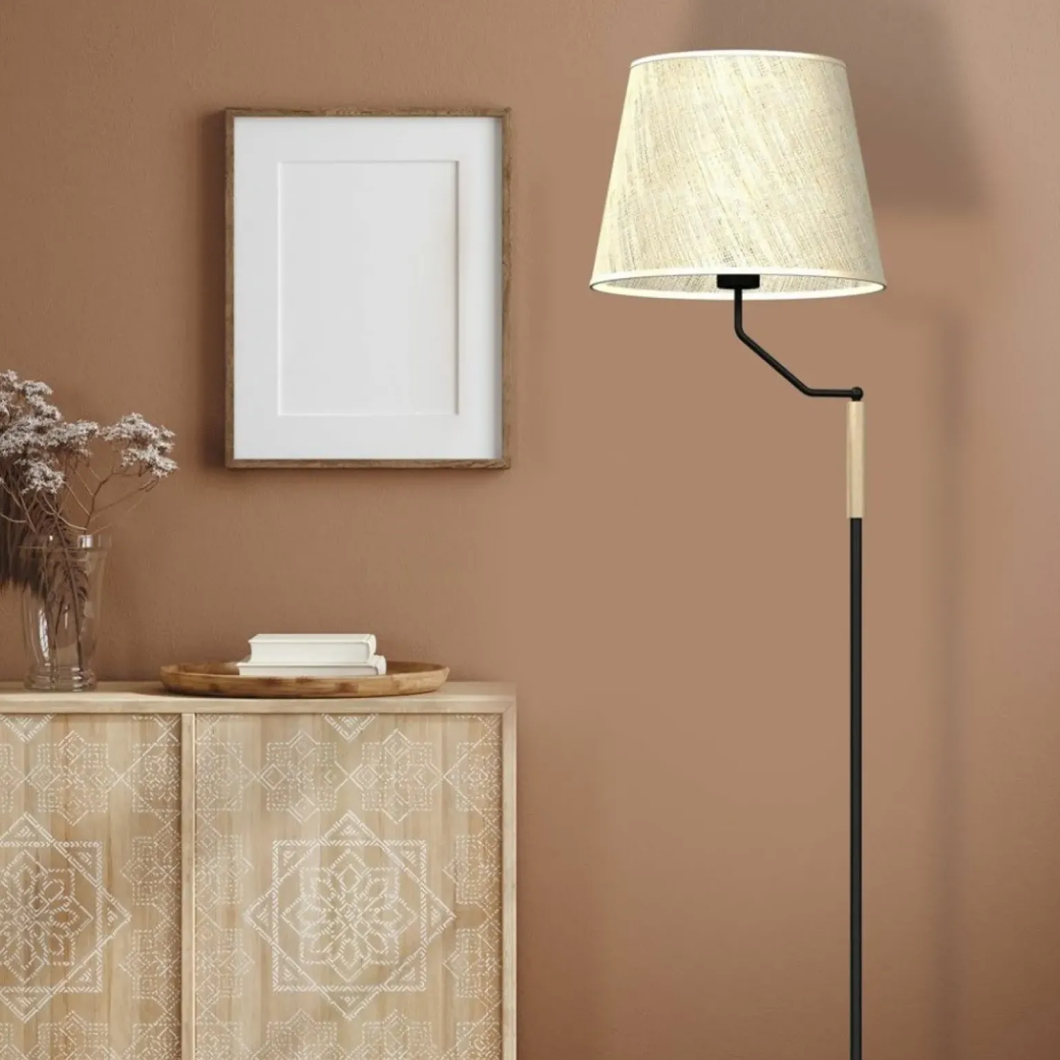 Sklep Kaja Lampa podłogowa z abażurem, dla czytelnika MLP7279 z serii ETNA | Kaja Oświetlen