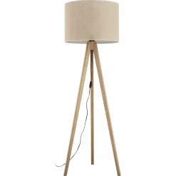 Sklep Kaja Lampa podłogowa z jutowym abażurem TK 16020 GRAND SOSNA | Kaja