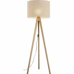 Sklep Kaja Lampa podłogowa z jutowym abażurem TK 16020 GRAND SOSNA | Kaja