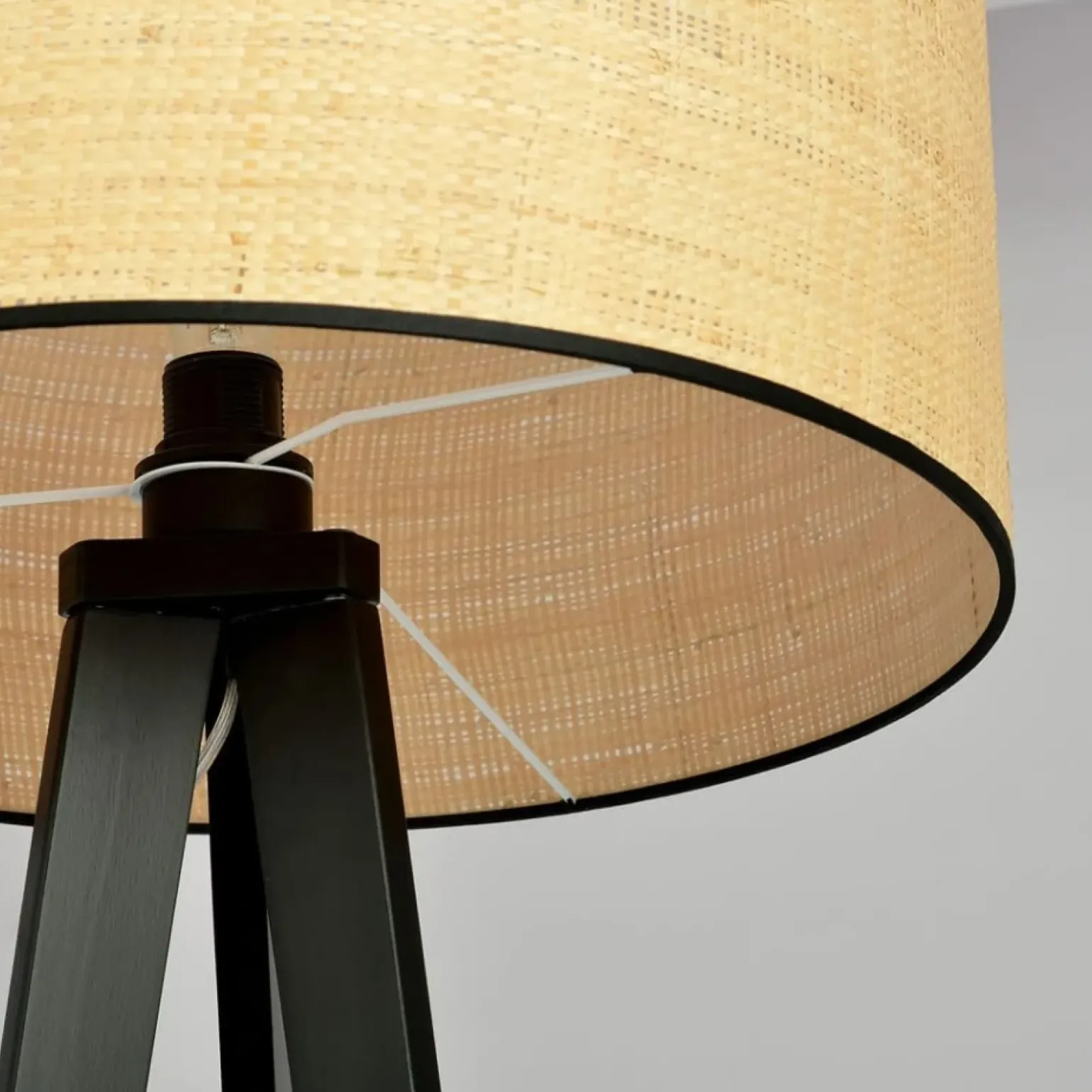 Sklep Kaja Lampa podłogowa z rattanowym abażurem 1149/LP1 ASTON | Kaja