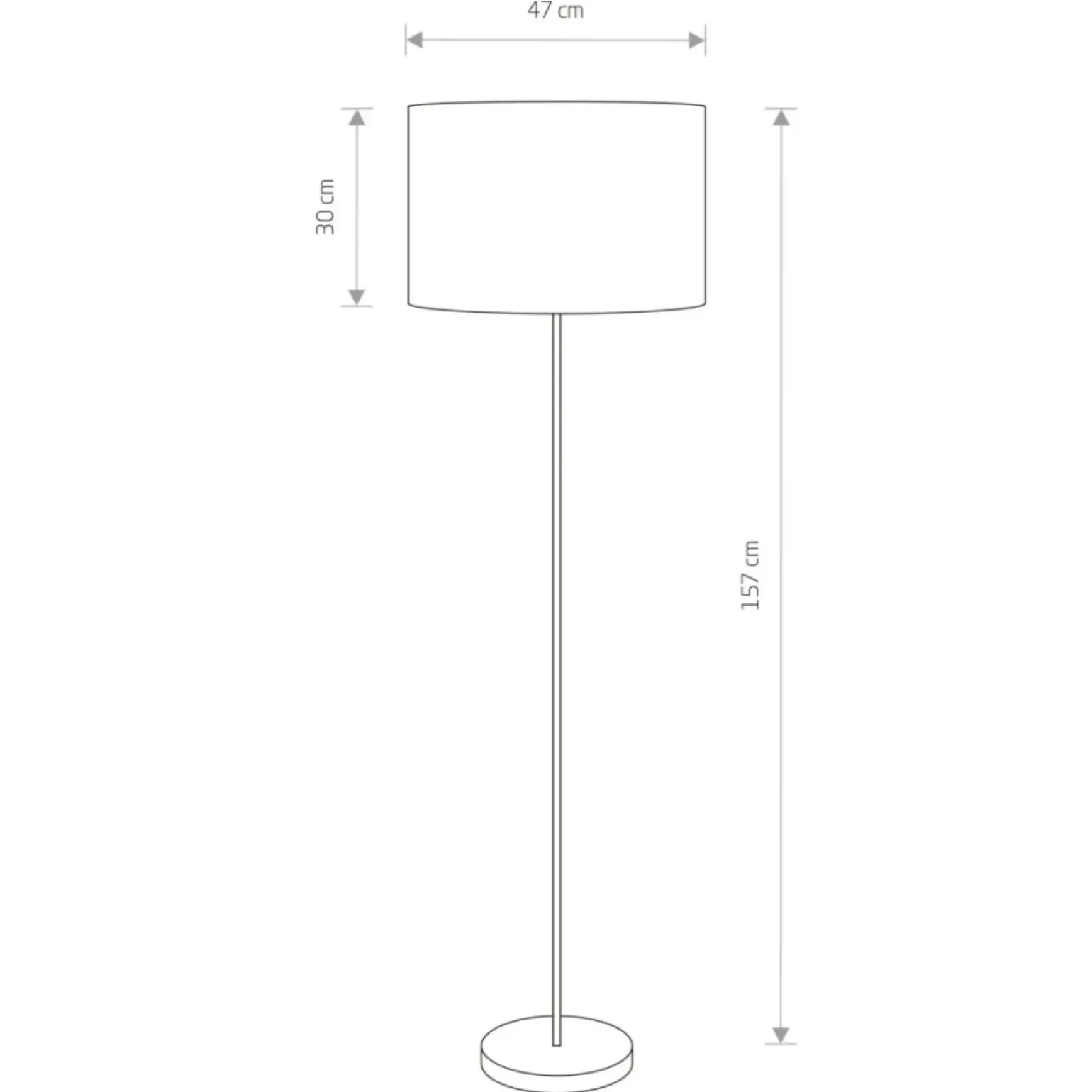 Sklep Kaja Lampa podłogowa z m abażurem do czytania 9300 | Kaja Oświetlenie