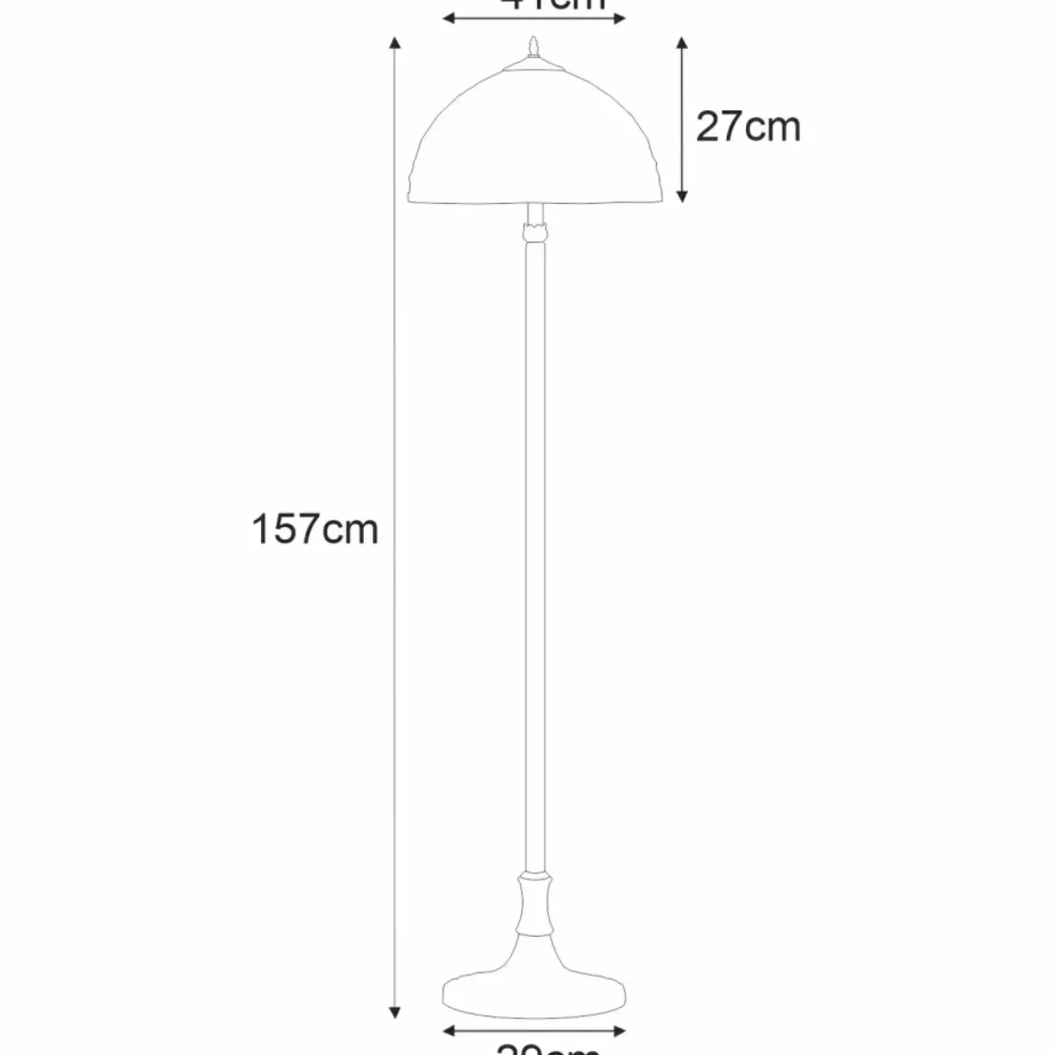 Sklep Kaja Lampa podłogowa z witrażowym kloszem K-F182208 TIFANY | Kaja