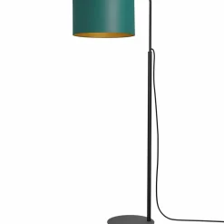 Sklep Kaja Lampa podłogowa z zielono-złotym abażurem LX 3556 z serii ARDEN | Kaja