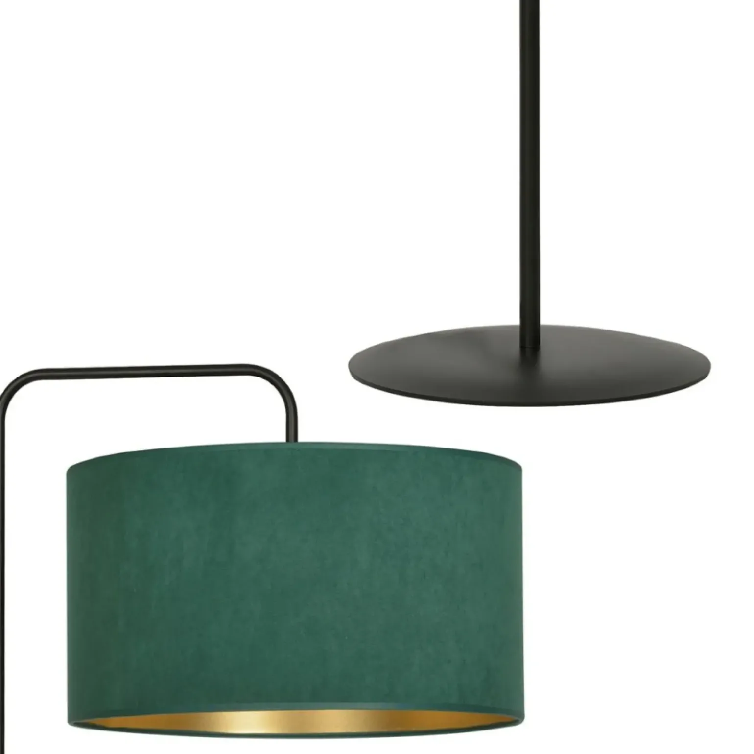 Sklep Kaja Lampa podłogowa z zielonym abażurem 1051/LP1 HILDE | Kaja Oświetlenie