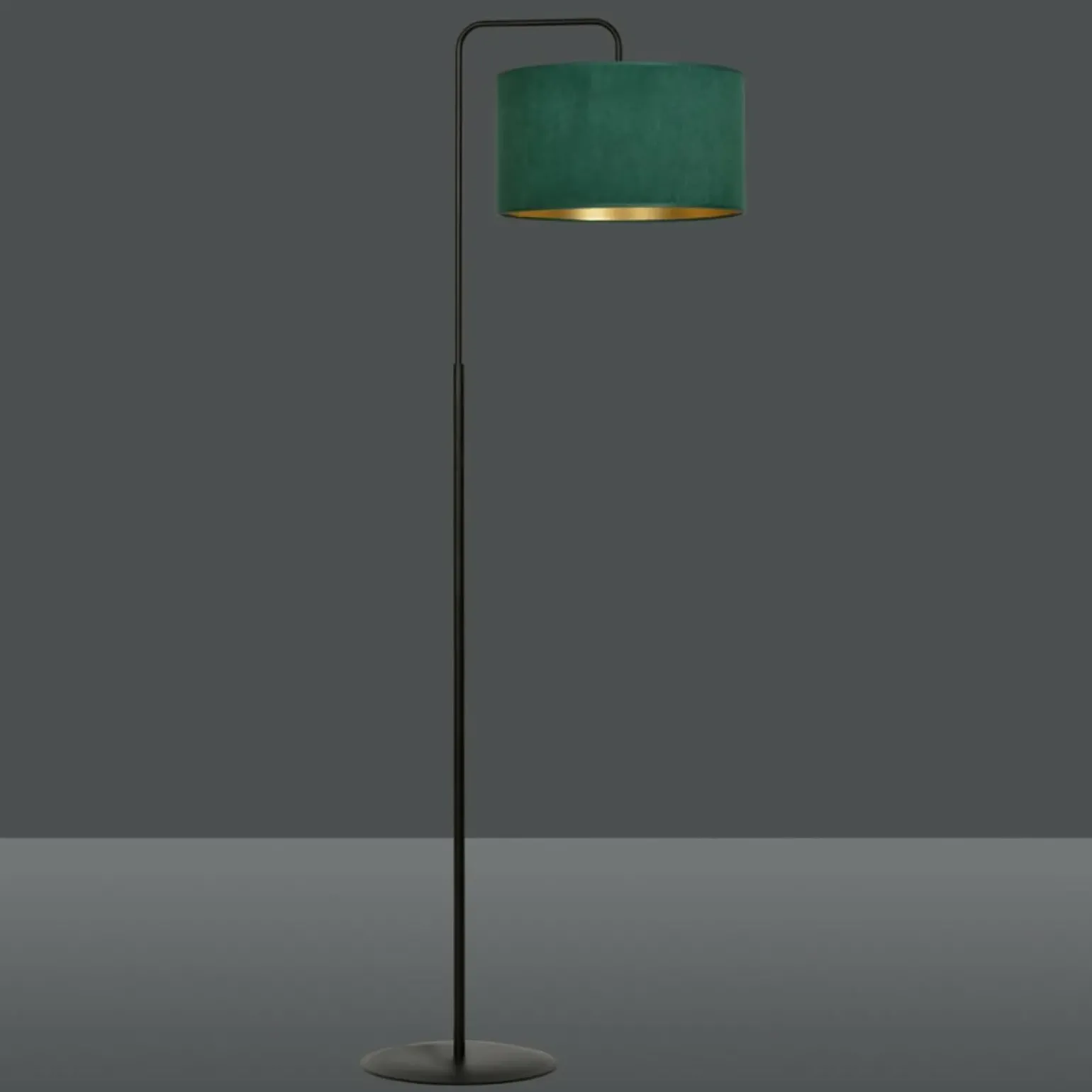 Sklep Kaja Lampa podłogowa z zielonym abażurem 1051/LP1 HILDE | Kaja Oświetlenie