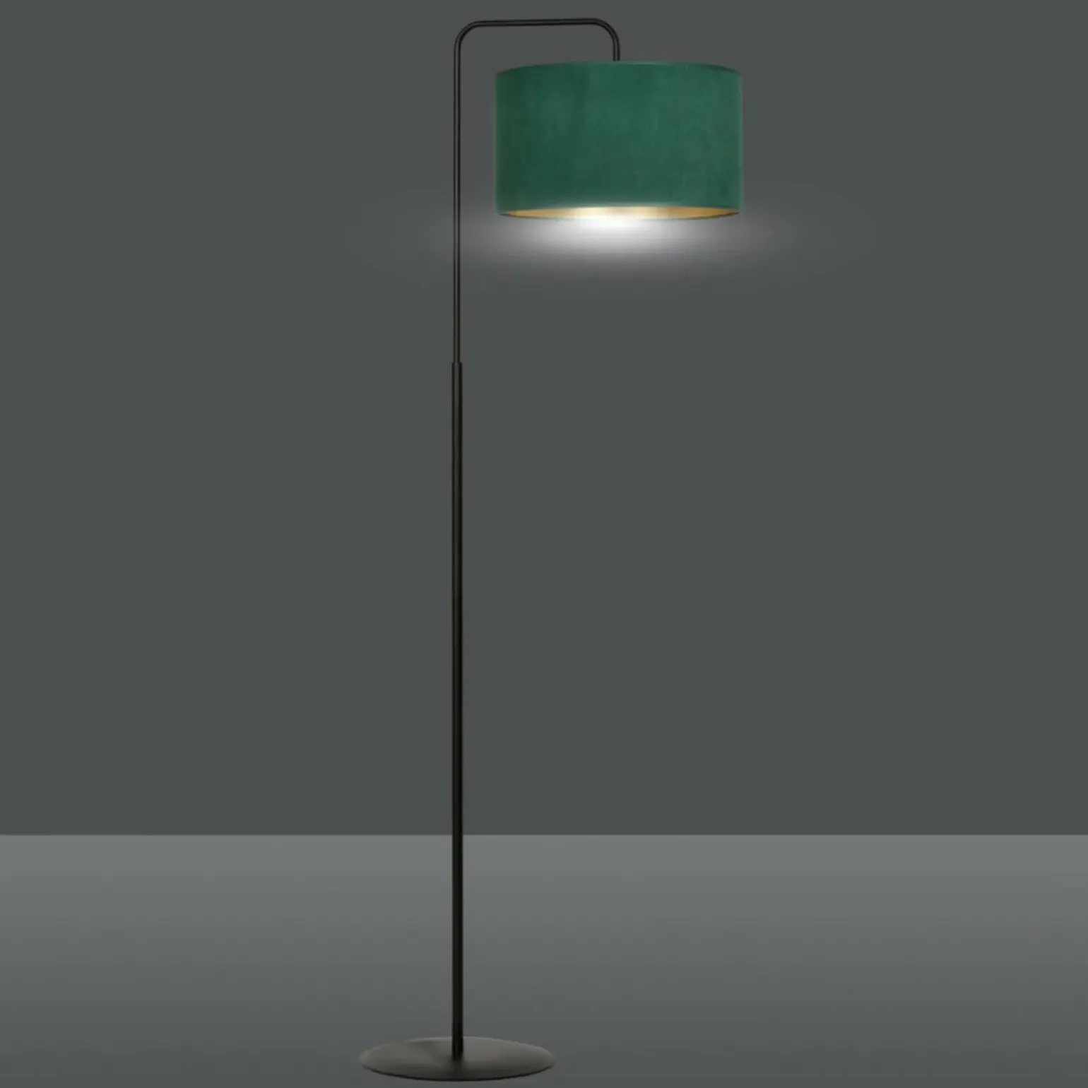 Sklep Kaja Lampa podłogowa z zielonym abażurem 1051/LP1 HILDE | Kaja Oświetlenie
