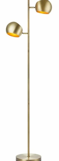Sklep Kaja Lampa podłogowa ze złotą oprawą 2xE14 146cm 107742 | Kaja Oświetlenie