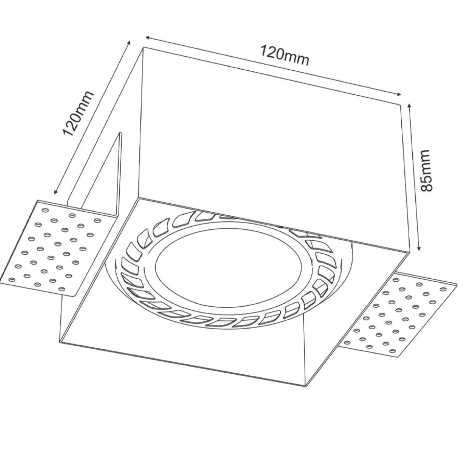 Sklep Kaja Lampa podtynkowa do holu 12x12cm GU10/ES111 ANT 3269 z serii CAGE