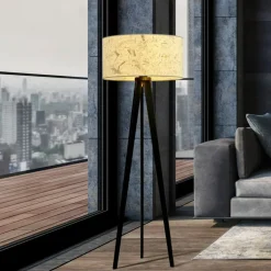 Sklep Kaja Lampa stojąca, klasyczny trójnóg z abażurem 1150/LP3 ASTON | Kaja
